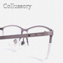 Load image into Gallery viewer, Pure Titanium Men Eyeglasses Frames Optical Eyewear Half Rim Prescription Reading Computer Goggles Flexible Light Top Quality