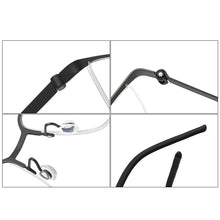 Load image into Gallery viewer, Pure Titanium Men Optical Half Glasses Frame  Square Lightweight Myopia Prescription Eyewear Denmark Brand Eyeglasses