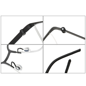 Pure Titanium Men Optical Half Glasses Frame  Square Lightweight Myopia Prescription Eyewear Denmark Brand Eyeglasses