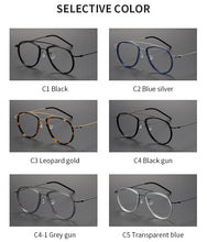 Load image into Gallery viewer, Pure Titanium Pilot Men Glasses Frame Women Optical Myopia Prescription Eyeglasses Frames Retro   Brand Large Size Eyewear