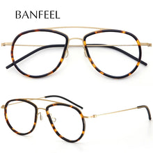 Load image into Gallery viewer, Pure Titanium Pilot Men Glasses Frame Women Optical Myopia Prescription Eyeglasses Frames Retro   Brand Large Size Eyewear