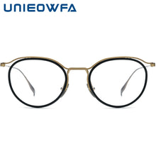 Load image into Gallery viewer, Pure Titanium Retro Optical Glasses Frame Men   Brand Prescription Eyeglasses Frame Male Myopia Acetate Oval Spectacles