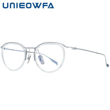 Load image into Gallery viewer, Pure Titanium Retro Optical Glasses Frame Men   Brand Prescription Eyeglasses Frame Male Myopia Acetate Oval Spectacles