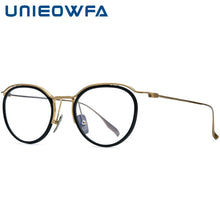 Load image into Gallery viewer, Pure Titanium Retro Optical Glasses Frame Men   Brand Prescription Eyeglasses Frame Male Myopia Acetate Oval Spectacles