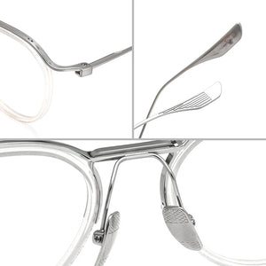 Pure Titanium Retro Optical Glasses Frame Men   Brand Prescription Eyeglasses Frame Male Myopia Acetate Oval Spectacles