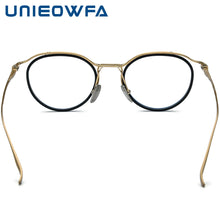 Load image into Gallery viewer, Pure Titanium Retro Optical Glasses Frame Men   Brand Prescription Eyeglasses Frame Male Myopia Acetate Oval Spectacles