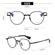 Load image into Gallery viewer, Pure Titanium Retro Round Glasses Frame Men Vintage Optical Prescription Eyeglasses for Women    Myopia Eyewear Oculus