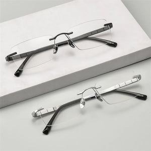 Pure Titanium Rimless Glasses Frame Ultralight Eyewear Men Square Business Eyeglasses Frames Women Spectacles High Quality Gafas