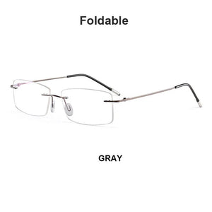 Pure Titanium Rimless Glasses Frames Men Women Ultralight Optical Eyeglasses Myopia Hyperopia Eyewear DD1625