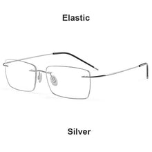 Load image into Gallery viewer, Pure Titanium Rimless Glasses Frames Men Women Ultralight Optical Eyeglasses Myopia Hyperopia Eyewear DD1625