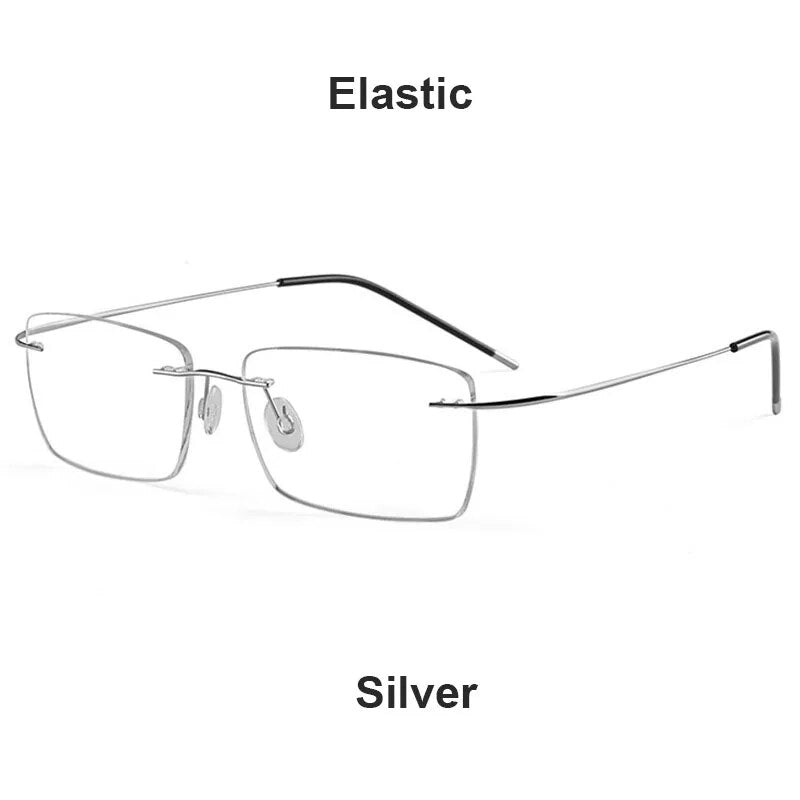 Pure Titanium Rimless Glasses Frames Men Women Ultralight Optical Eyeglasses Myopia Hyperopia Eyewear DD1625