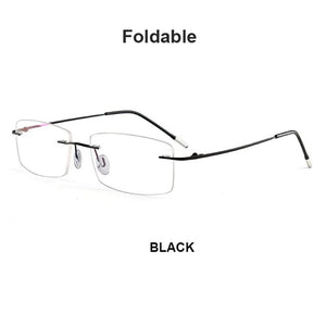 Pure Titanium Rimless Glasses Frames Men Women Ultralight Optical Eyeglasses Myopia Hyperopia Eyewear DD1625
