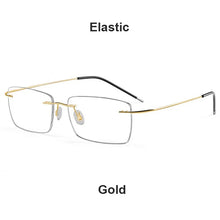 Load image into Gallery viewer, Pure Titanium Rimless Glasses Frames Men Women Ultralight Optical Eyeglasses Myopia Hyperopia Eyewear DD1625