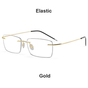 Pure Titanium Rimless Glasses Frames Men Women Ultralight Optical Eyeglasses Myopia Hyperopia Eyewear DD1625