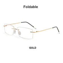Load image into Gallery viewer, Pure Titanium Rimless Glasses Frames Men Women Ultralight Optical Eyeglasses Myopia Hyperopia Eyewear DD1625