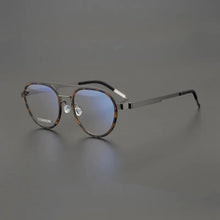 Load image into Gallery viewer, Pure Titanium Round Luxury Brand Eyeglasses Frames Double Bridge Vintage Ultra-light Sunglasses Men Germany Prescription Eyewear