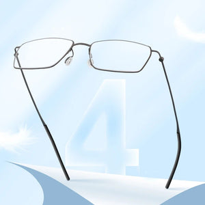 Pure Titanium Screwless Business Eyeglasses for Men Ultralight Square Optical Prescription Eyewear Women Myopia Glasses Frame