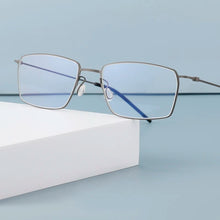 Load image into Gallery viewer, Pure Titanium Screwless Business Eyeglasses for Men Ultralight Square Optical Prescription Eyewear Women Myopia Glasses Frame