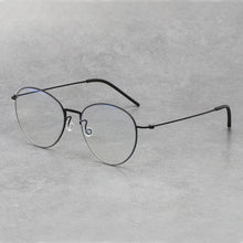 Load image into Gallery viewer, Pure Titanium Screwless Round Glasses Frame for Women Ultralight Thin Retro Optical Eyeglasses Men Anti Blue-Ray Myopia Eyewear