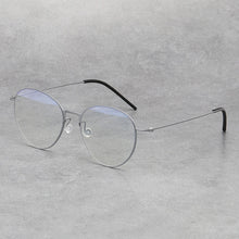 Load image into Gallery viewer, Pure Titanium Screwless Round Glasses Frame for Women Ultralight Thin Retro Optical Eyeglasses Men Anti Blue-Ray Myopia Eyewear