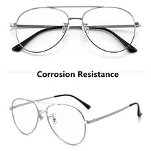 Load image into Gallery viewer, Pure Titanium Super Light Aviator Glasses Frame Large Men Pilot Decorative Eyewear Prescription Myopia Optical Eyeglasses