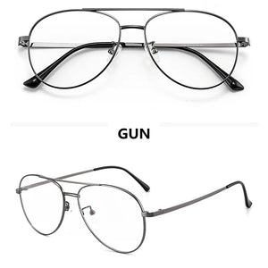 Pure Titanium Super Light Aviator Glasses Frame Large Men Pilot Decorative Eyewear Prescription Myopia Optical Eyeglasses