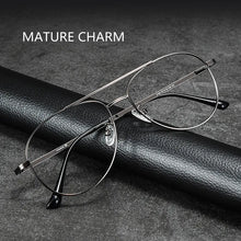 Load image into Gallery viewer, Pure Titanium Super Light Aviator Glasses Frame Large Men Pilot Decorative Eyewear Prescription Myopia Optical Eyeglasses
