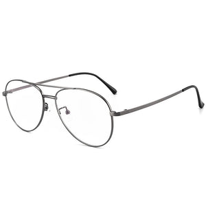 Pure Titanium Super Light Aviator Glasses Frame Large Men Pilot Decorative Eyewear Prescription Myopia Optical Eyeglasses