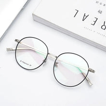 Load image into Gallery viewer, Pure Titanium Ultra light Glasses for Women Retro Round Glasses Frame  Men Prescription Optical Myopia Eyeglasses Korean Eyewear