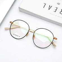Load image into Gallery viewer, Pure Titanium Ultra light Glasses for Women Retro Round Glasses Frame  Men Prescription Optical Myopia Eyeglasses Korean Eyewear