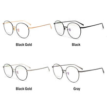 Load image into Gallery viewer, Pure Titanium Ultra light Glasses for Women Retro Round Glasses Frame  Men Prescription Optical Myopia Eyeglasses Korean Eyewear