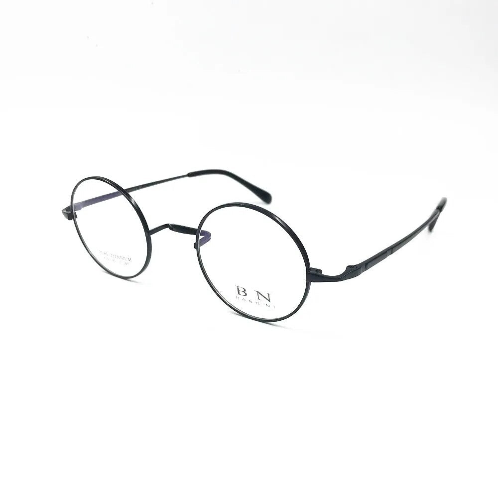Pure Titanium Vintage 45mm Small Round Eyeglass Frames Full Rim Rx able Glasses