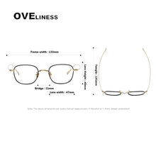 Load image into Gallery viewer, Pure Titanium eye Glasses Frame Men women Square Myopia Prescription male Eyeglasses Frames   Full Optical Korean Eyewear