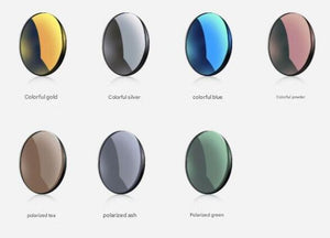 Polarized Lens Prescription Sunglasses Lens UV400 Optical Prescription CR-39 Resin Colorful Mirror Lens 1 Pair