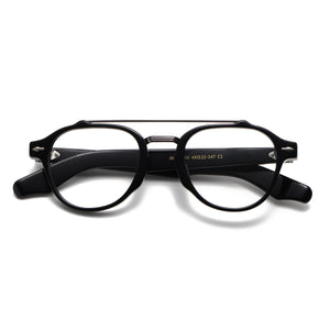 Quality Handmade Double Bridge Design Acetate Optical Glasses Frame Men Vintage Myopia Prescription Eyeglasses Women Eyewear