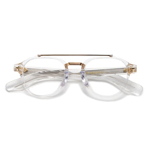 Quality Handmade Double Bridge Design Acetate Optical Glasses Frame Men Vintage Myopia Prescription Eyeglasses Women Eyewear