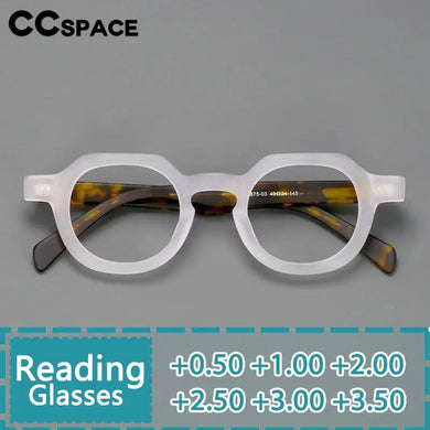 R49875 Vintage Women Reading Eyeglass Acetate Glasses Frames Men Presbyopic Dioptric +50 +100 +300