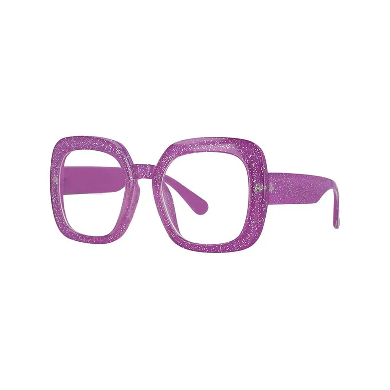 R53110 Large Frame Cat's Eye Square Presbyopia Oversized Women Computer Glasses Customized Prescription Glasses.+50~+100
