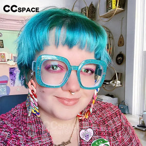 R53110 Large Frame Cat's Eye Square Presbyopia Oversized Women Computer Glasses Customized Prescription Glasses.+50~+100