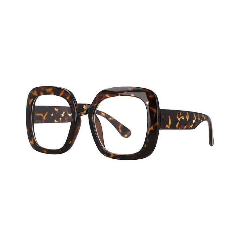 R53110 Large Frame Cat's Eye Square Presbyopia Oversized Women Computer Glasses Customized Prescription Glasses.+50~+100