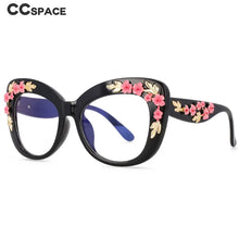 Carica l&#39;immagine nel visualizzatore di Gallery, R54442 Women&#39;s Deluxe Large Frame Square Flower Presbyopia Glasses Frame Computer Glasses.+50~+100~+150