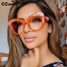 Carica l&#39;immagine nel visualizzatore di Gallery, R54442 Women&#39;s Deluxe Large Frame Square Flower Presbyopia Glasses Frame Computer Glasses.+50~+100~+150