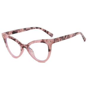 R55584 Retro Female Optical Anti Blue Ray Presbyopia Glasses Green Leopard Computer Eyewear Frame Prescription Glasses.+50~+100