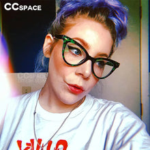 Carica l&#39;immagine nel visualizzatore di Gallery, R55584 Retro Female Optical Anti Blue Ray Presbyopia Glasses Green Leopard Computer Eyewear Frame Prescription Glasses.+50~+100
