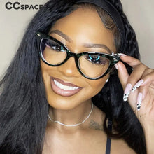 Carica l&#39;immagine nel visualizzatore di Gallery, R55584 Retro Female Optical Anti Blue Ray Presbyopia Glasses Green Leopard Computer Eyewear Frame Prescription Glasses.+50~+100
