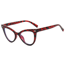 Carica l&#39;immagine nel visualizzatore di Gallery, R55584 Retro Female Optical Anti Blue Ray Presbyopia Glasses Green Leopard Computer Eyewear Frame Prescription Glasses.+50~+100