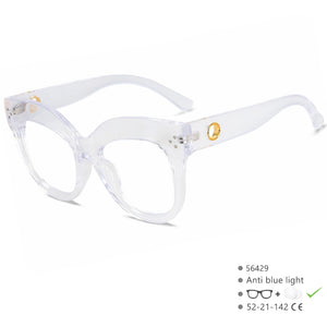 R56429 Brand Design Large Frame Square Reading Eyes +1.00 +2.00 +3.00 Women's Luxury Riveted Presbyopia Glasses