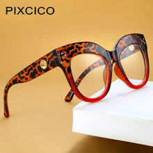 Carica l&#39;immagine nel visualizzatore di Gallery, R56429 Brand Design Large Frame Square Reading Eyes +1.00 +2.00 +3.00 Women&#39;s Luxury Riveted Presbyopia Glasses