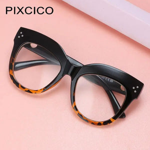 R56429 Brand Design Large Frame Square Reading Eyes +1.00 +2.00 +3.00 Women's Luxury Riveted Presbyopia Glasses