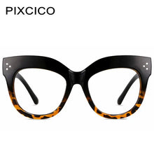 Carica l&#39;immagine nel visualizzatore di Gallery, R56429 Brand Design Large Frame Square Reading Eyes +1.00 +2.00 +3.00 Women&#39;s Luxury Riveted Presbyopia Glasses
